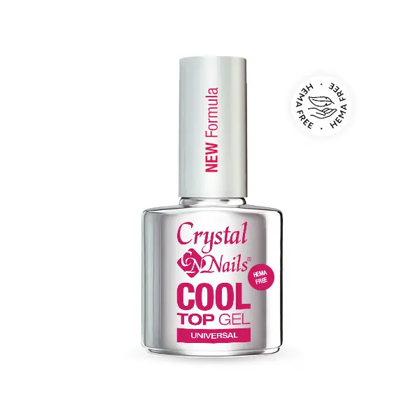 Végkiárusítás Crystal Nails - COOL TOP GEL - HEMA FREE - UNIVERSAL - NEW FORMULA - 13ML