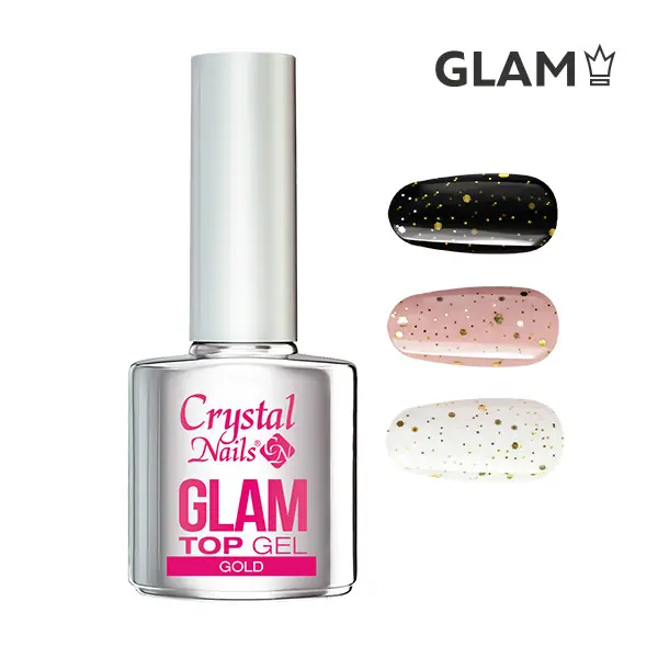 Crystal Nails - GLAM TOP GEL - GOLD - 4ML Outlet