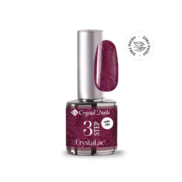 Szezonális akció Crystal Nails - 3 STEP HEMA FREE CRYSTALAC - 3S184 - 4ML