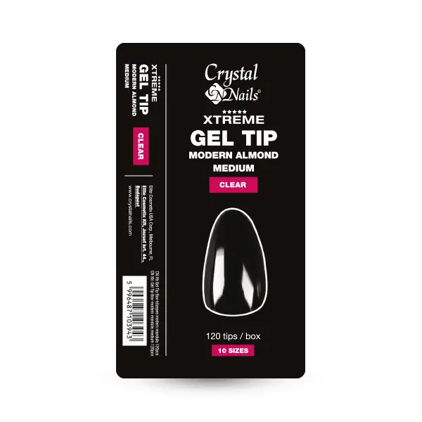 Árengedmény Crystal Nails - GEL TIP BOX - KÖZEPES MODERN MANDULA - 120DB