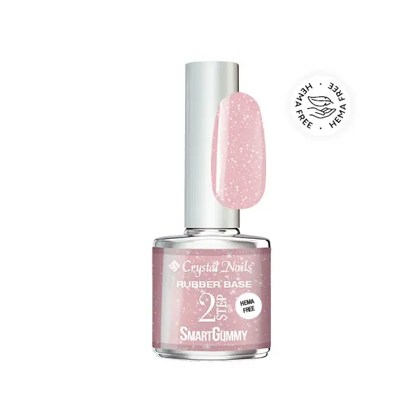 Crystal Nails - 2S - SMARTGUMMY HEMA FREE RUBBER BASE GEL - NR51 - SUGAR PINK - 8ML Gyors kiszállítás