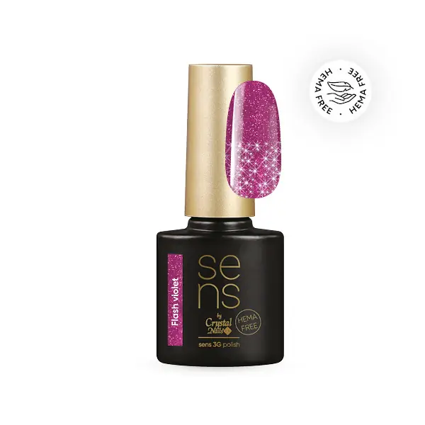 SENS - SENS HEMA FREE 3G POLISH - FLASH HOLO VIOLET - 4ML - THF Azonnal elérhető