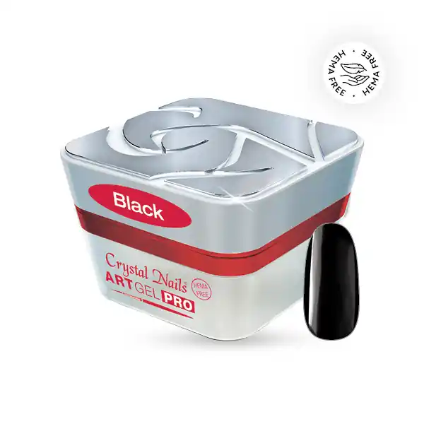 Újdonság Crystal Nails - ART GEL PRO - Black - 5ml