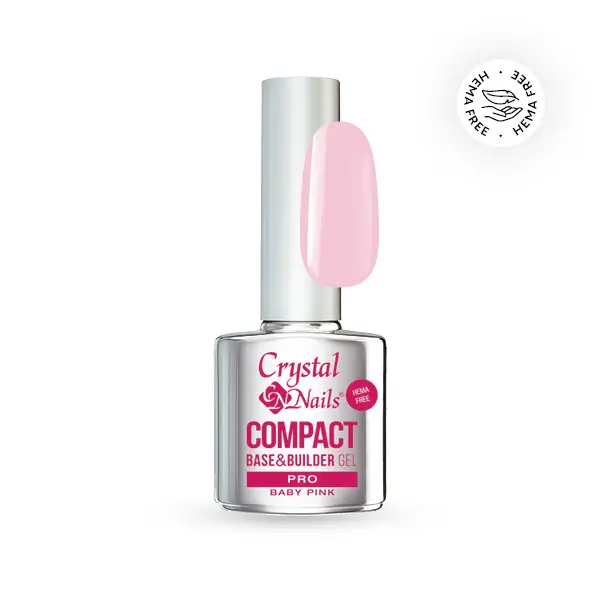 Szuper ajánlat Crystal Nails - COMPACT BASE PRO - BABY PINK - 13ml - THF