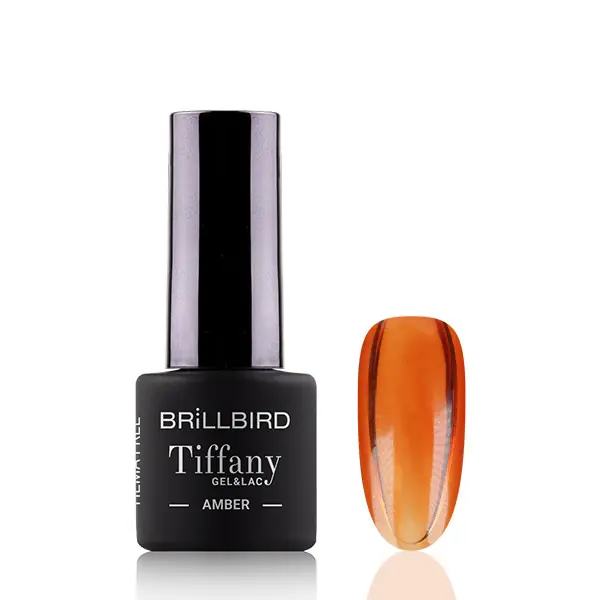 Brillbird - TIFFANY ÜVEGHATÁSÚ GÉL LAKK - Amber - 4ml - HF Szuper ajánlat