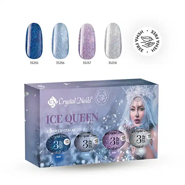 Olcsóbb Crystal Nails - 3 STEP HEMA FREE KIT - ICE QUEEN 2025 - (4X4ML)
