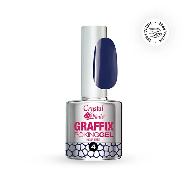 Crystal Nails - GRAFFIX POKING GEL - MIDNIGHT BLUE - 04 - 4ML Újdonság
