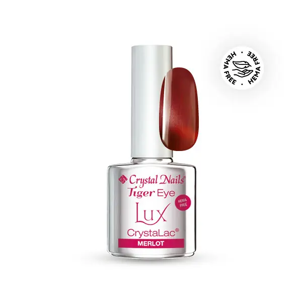 Vedd meg online Crystal Nails - TIGER EYE LUX CRYSTALAC - MERLOT - 4ml