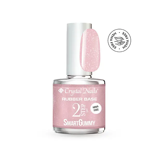 Expressz kézbesítés Crystal Nails - 2S - SMARTGUMMY HEMA FREE RUBBER BASE GEL - NR51 - SUGAR PINK - 13ML