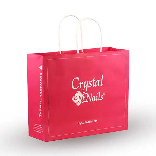 Akciós ár CN - CRYSTAL NAILS PAPÍR TÁSKA - PINK - KÖZEPES