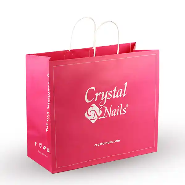 Biztonságos fizetés CN - CRYSTAL NAILS PAPÍR TÁSKA - PINK - NAGY