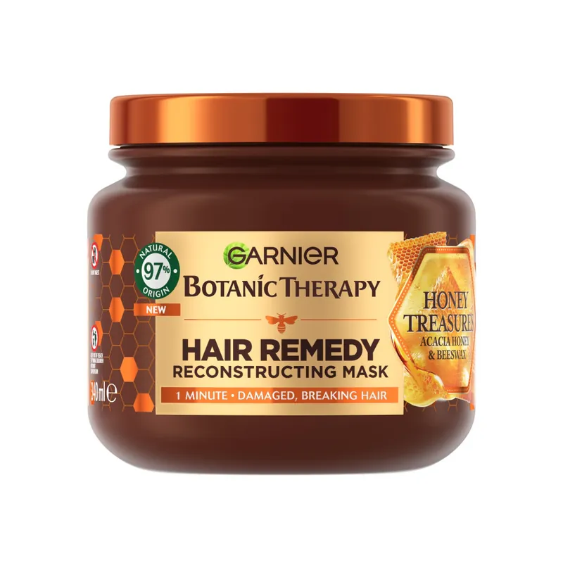 Garnier Botanic Therapy Hair Remedy Honey Treasures Hair Mask regeneráló maszk a károsult hajra Azonnali szállítás