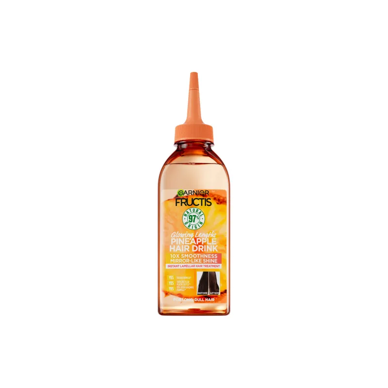 Végkiárusítás Garnier Fructis nanászos hajital Glowing Lengths Pineapple Hair Drink