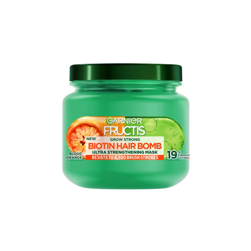 Garnier Fructis Grow Strong Biotin Hair Bomb Mask hajpakolás Különleges ajánlat