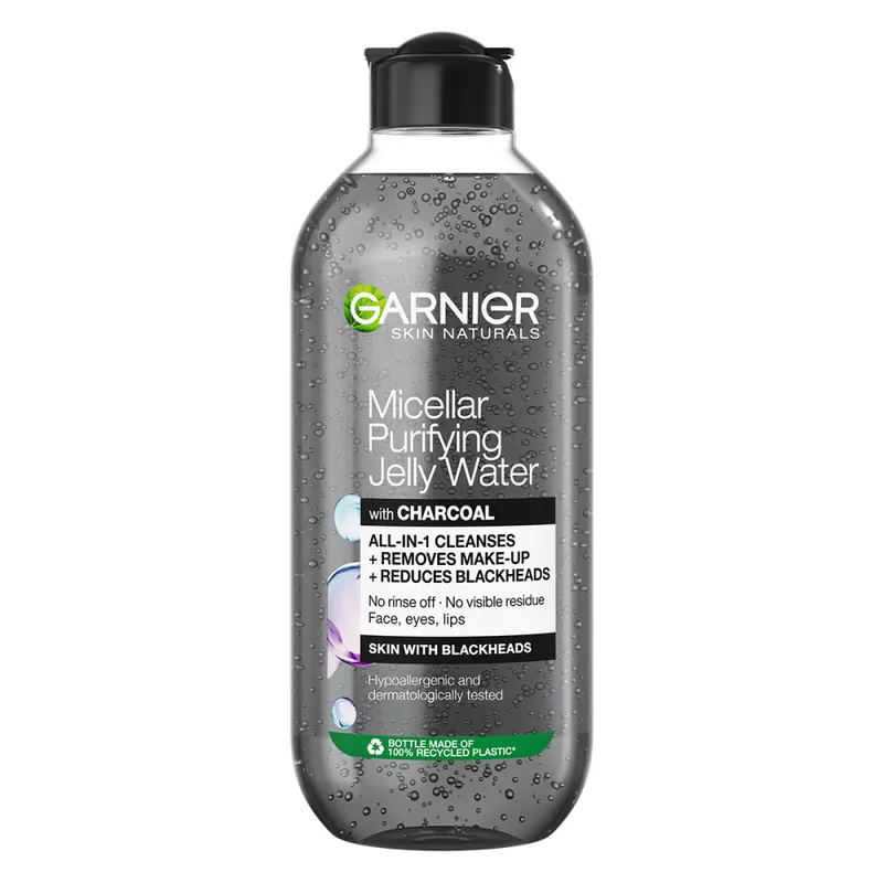 Garnier Micellar Cleansing Jelly Water With Charcoal tisztító micellás víz géles textúrájú Legkelendőbb
