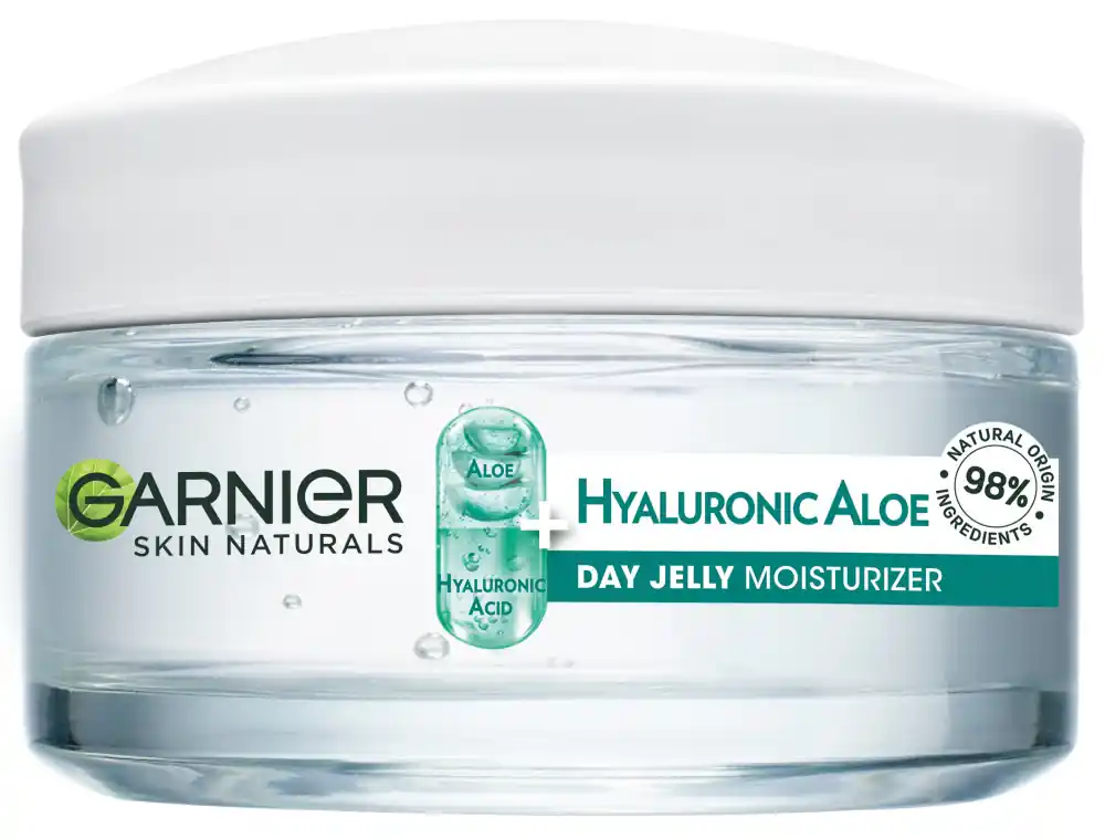 Vedd meg online Garnier Skin Naturals Hyaluronic Aloe Jelly Moisturizing Face Jelly nappali hidratáló krém géles textúrájú - For Normal Skin