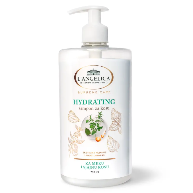 L‘Angelica hidratáló sampon pumpával Hydrating Shampoo With Pump - For Soft And Shiny Hair Legjobb ár