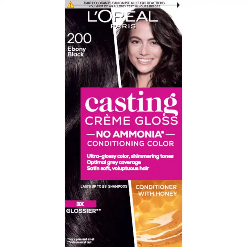Szuper ajánlat L’Oréal Paris hajszín - Casting Crème Gloss Hair Color - 200 Ebony Black