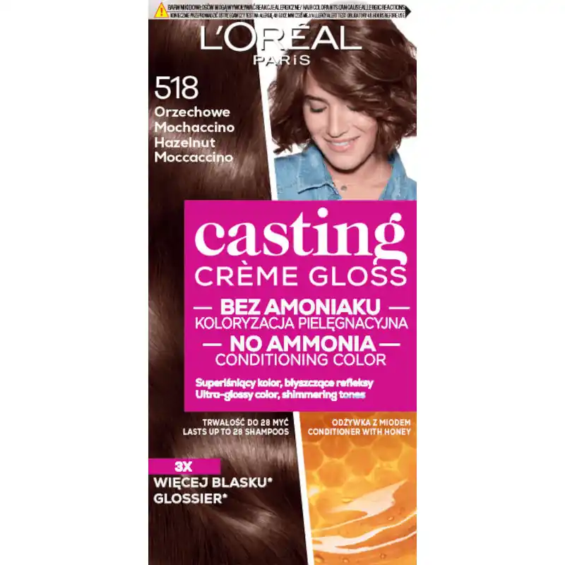 Legjobb ár L’Oréal Paris hajszín - Casting Crème Gloss Hair Color - 518 Hazelnut Moccaccino