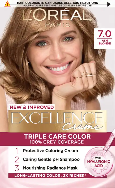 Szuper ajánlat L’Oréal Paris hajfesték - EXCELLENCE Creme - 7.0 Ash Blonde