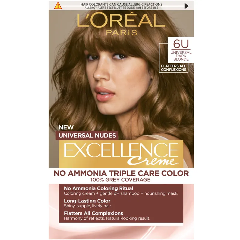 Exkluzív ajánlat L’Oréal Paris hajfesték - EXCELLENCE Nudes 6U Universal Dark Blonde