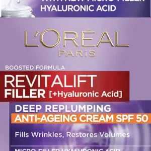 Ajánlat L’Oréal Paris Revitalift Filler Face Cream SPF50 nappali krém a bőr öregedése ellen SPF 50