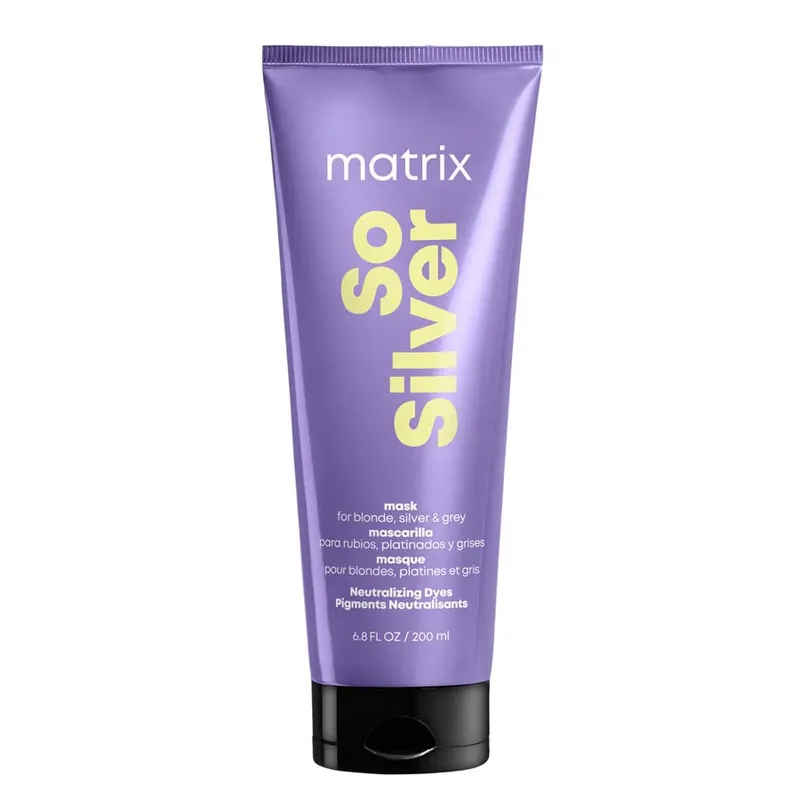 Alacsony ár Matrix Total Results So Silver Triple Power Toning Hair Mask for Blonde And Silver Hair maszk semlegesíti a sárgás tónusokat