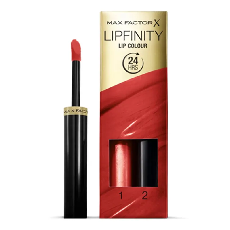 Biztonságos vásárlás Max Factor 2 lépéses tartós ajakrúzs Lipfinity 2-Step Long Lasting Lipstick - 120 Hot