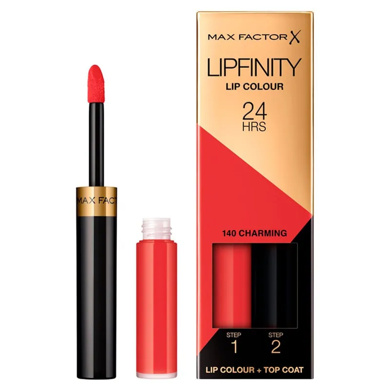 Kedvezmény Max Factor ajakrúzs - Lipfinity 2-Step Long Lasting Lipstick - 140 Charming