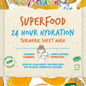 Montagne Jeunesse hidratáló kurkuma lapmaszk Superfood 24 Hour Hydration Turmeric Sheet Mask Korlátozott ajánlat