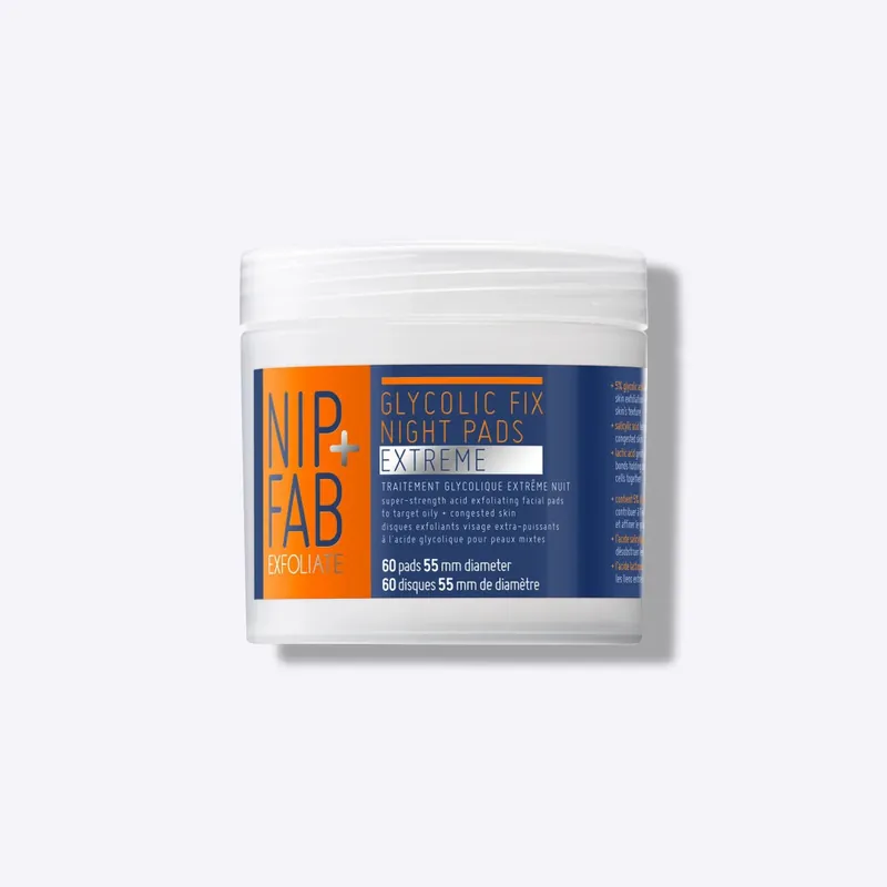 NIP + FAB Glycolic Fix Extreme Night Pads tisztító vattakorong éjszakára Rendeld meg most
