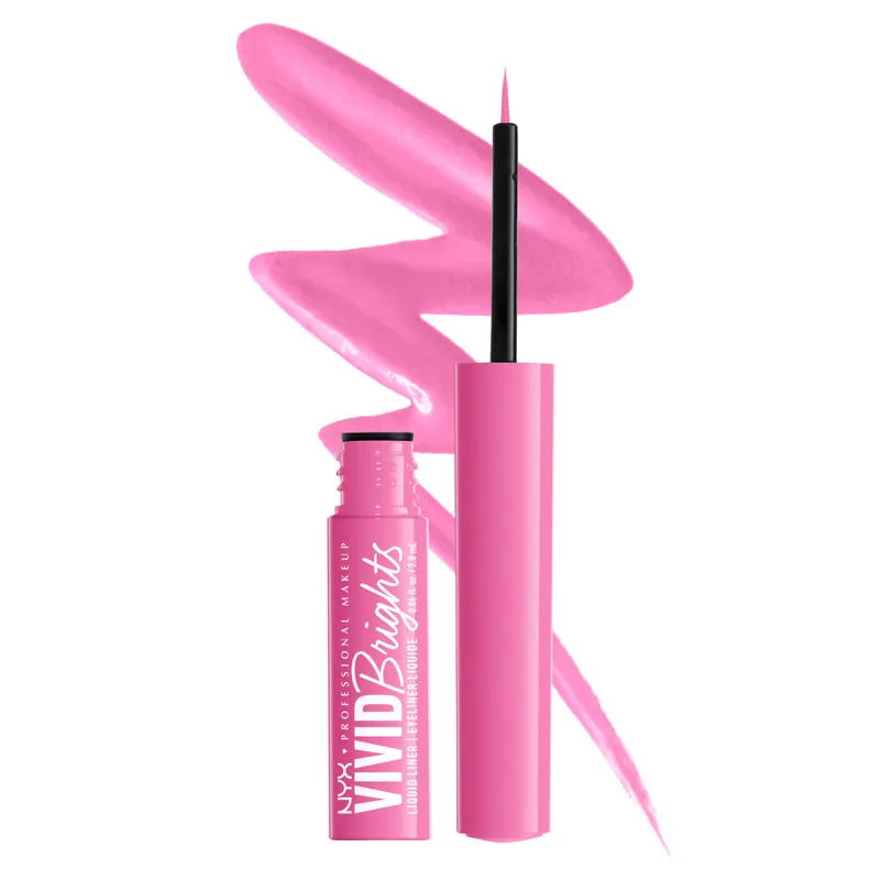 Alacsony ár NYX Professional Makeup Vivid Brights Colored Liquid Eyeliner - Don‘t Pink Twice (VBLL08) - folyékony tus