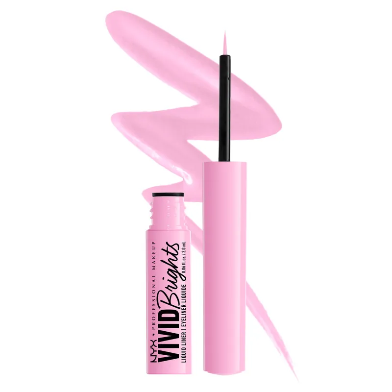 Árcsökkenés NYX Professional Makeup Vivid Brights Colored Liquid Eyeliner - Sneaky Pink (VBLL09) - folyékony tus
