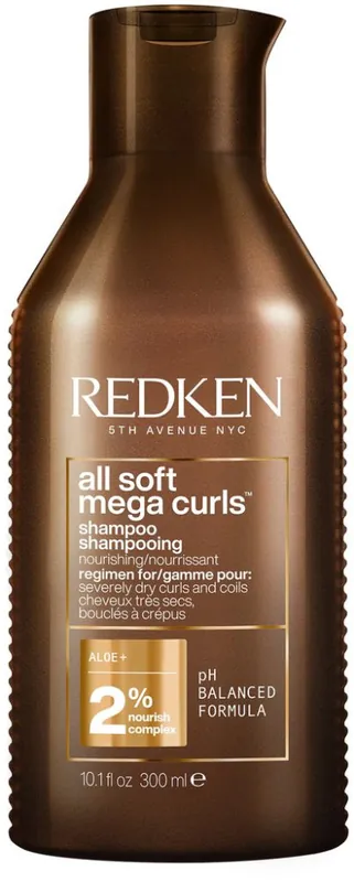 Legjobb ár Redken NYC All Soft Mega Curl Shampoo sampon hullámos és göndör hajra