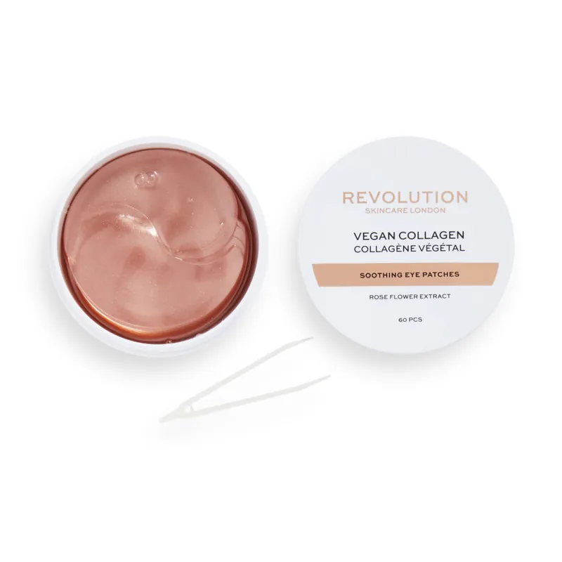 Árcsökkenés Revolution Skincare Rose Gold Vegan Collagen Soothing Undereye Patches vegán kollagén nyugtató szem alatti tapaszok