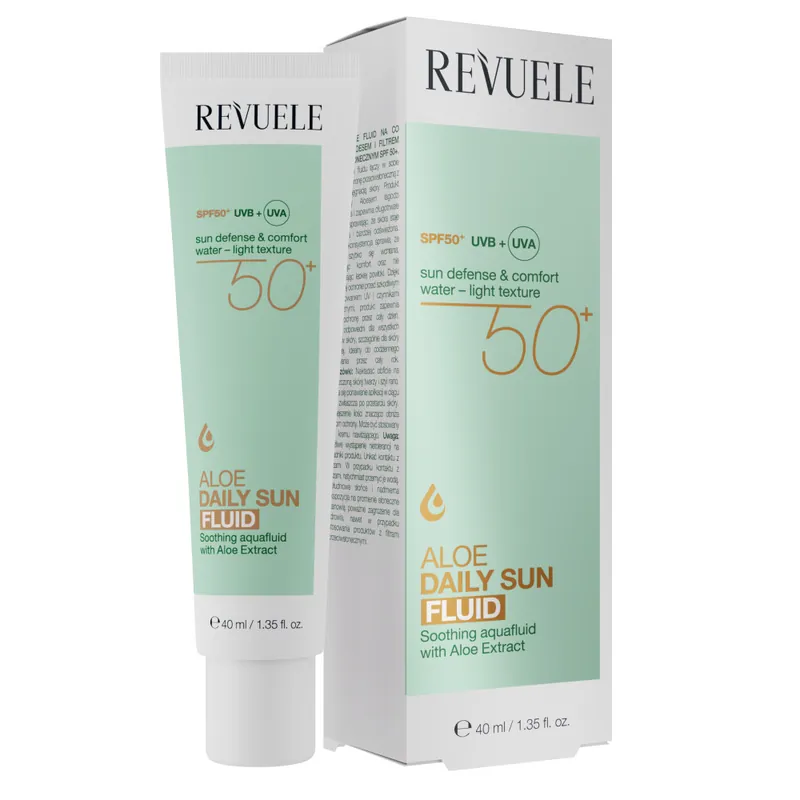 Árcsökkenés Revuele napvédő - Aloe Daily Sun Fluid SPF50+
