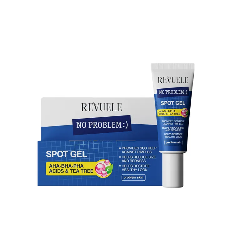 Revuele No Problem savak és teafa Spot Gel AHA/BHA/PHA Acids And Tea Tree Kedvezményes ár