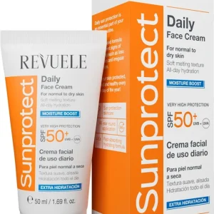 Vásárlói kedvenc Revuele Sunprotect Daily Face Cream - Moisture Boost SPF 50+ hidratálókrém fényvédővel