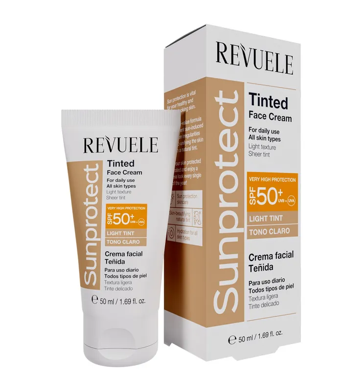 Végkiárusítás Revuele arckrém - Sunprotect Tinted Face Cream SPF50+ - Light Tint