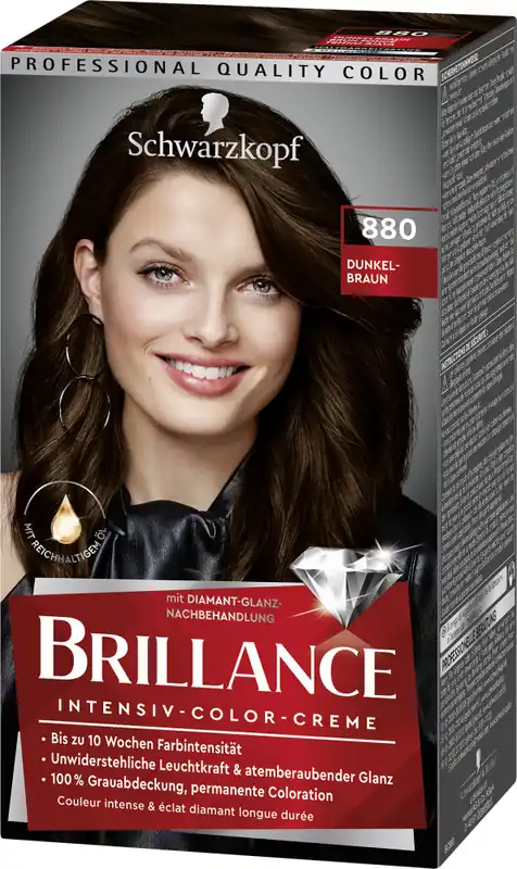 Ne maradj le Schwarzkopf Brillance hajfesték - Intensive Color Cream - 880 Dark Brown