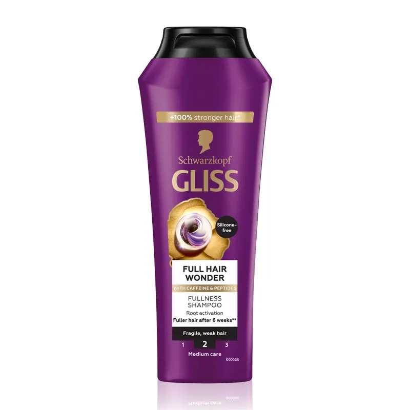 Árcsökkenés Schwarzkopf Gliss sampon - Full Hair Wonder Shampoo (250ml)