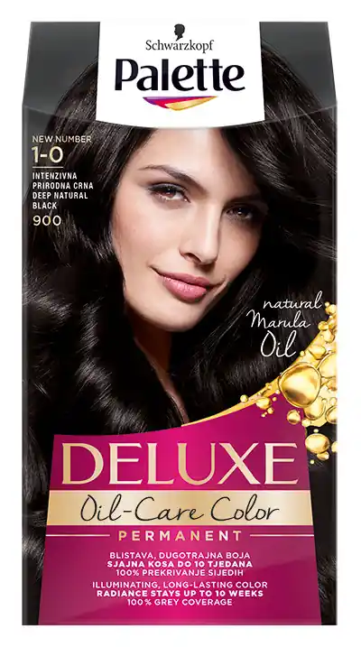 Schwarzkopf Palette hajfesték - Deluxe - 1-0 Deep Natural Black Gyors kiszállítás