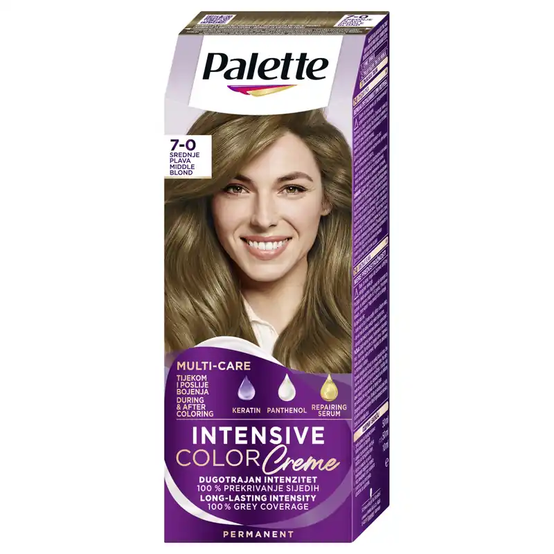 Schwarzkopf Palette hajfesték - Intensive Color Creme - 7-0 Middle Blond Nézd meg most