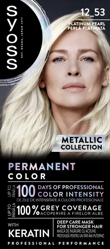 Bestseller Syoss- metál kollekció platinagyöngy- Metallic Collection - 12_53 Platinum Pearl