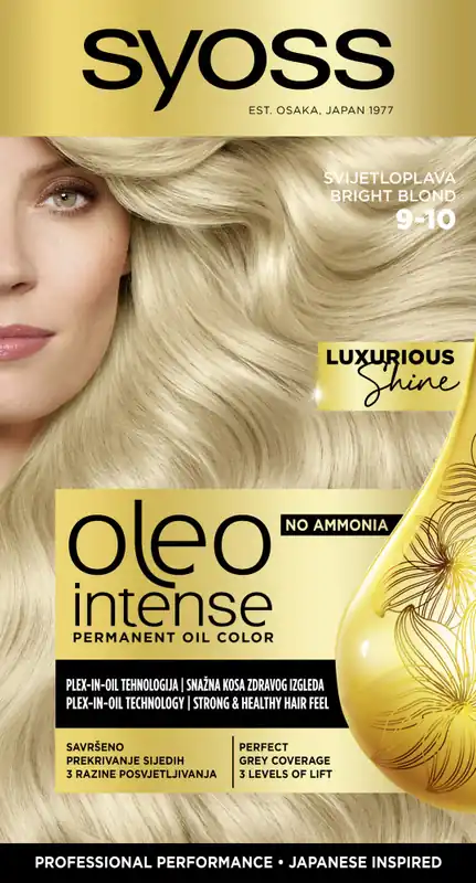 Prémium Syoss -tartós olajfesték-Oleo Intense Permanent Oil Color - 9-10 Bright Blond