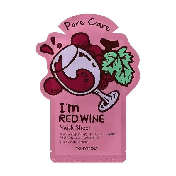 TONYMOLY I Am Red Wine Mask Sheet fátyolmaszk vörösbor kivonattal Gyors szállítás