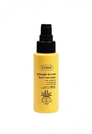Ziaja Pineapple Face & Neck Serum with Caffeine energizáló szérum az arcra és a nyakra Bestseller