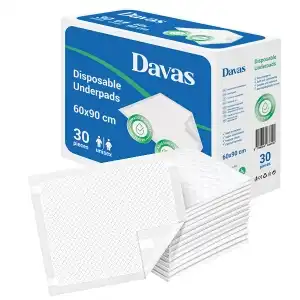 Szuper ajánlat Davas ágyvédők, 60x90 cm, 30 db, prémium 5 rétegű, rögzítő...