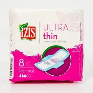 Akciós ár IZIS Ultra Thin nappali nedvszívó betét bordákkal, 8 db,...