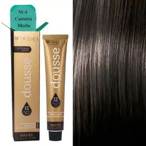 Vedd meg online Hajfesték 12 tápláló olajjal és kevés ammóniával Dousse Tassel No. 3 Dark Chestnut 100ml, nagyker, Tassel